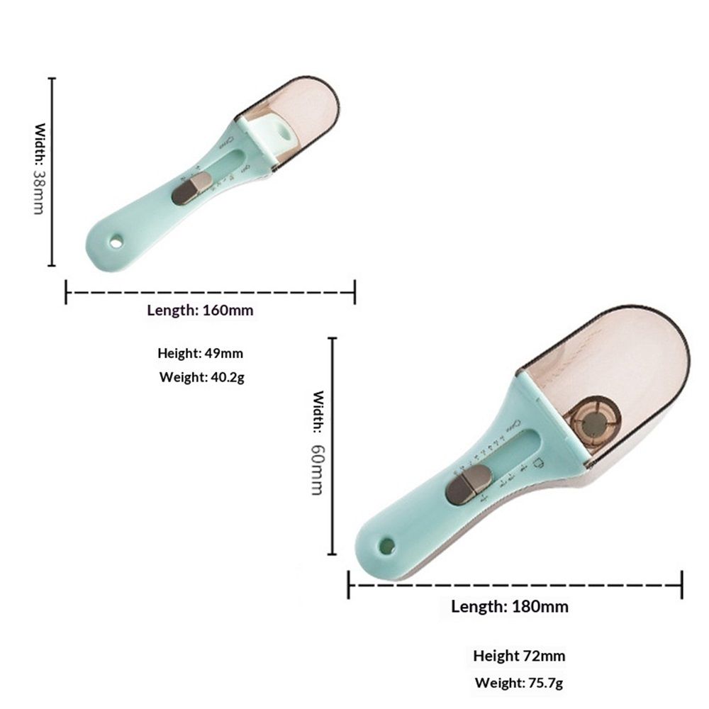 2 pack Adjustable Battery-free Baking Measuring Spoon, Adjustable Measuring Cup, Adjustable Magnetic Measuring Spoon Set for Baking, Cooking, Coffee（Large and Small 2 pcs）