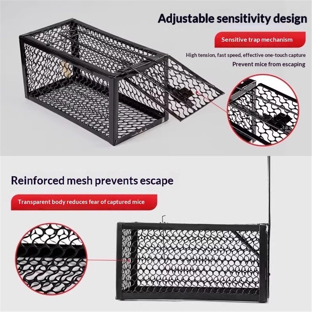 Mouse Trap Catch and Release Humane Animal Rodent Cage, Trap Mice, Rats, Chipmunks, Squirrel, Indoor and Outdoor, Easy to Use