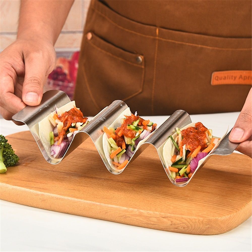 Holders 4 Packs - Stainless Steel Stand Rack Tray Style, Oven Safe for Baking, Dishwasher and Grill Safe