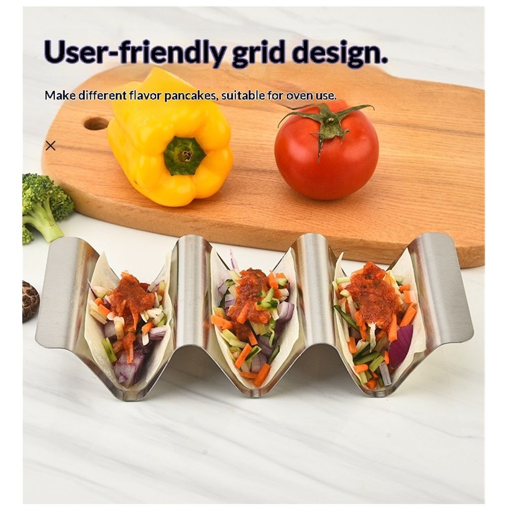 Holders 4 Packs - Stainless Steel Stand Rack Tray Style, Oven Safe for Baking, Dishwasher and Grill Safe