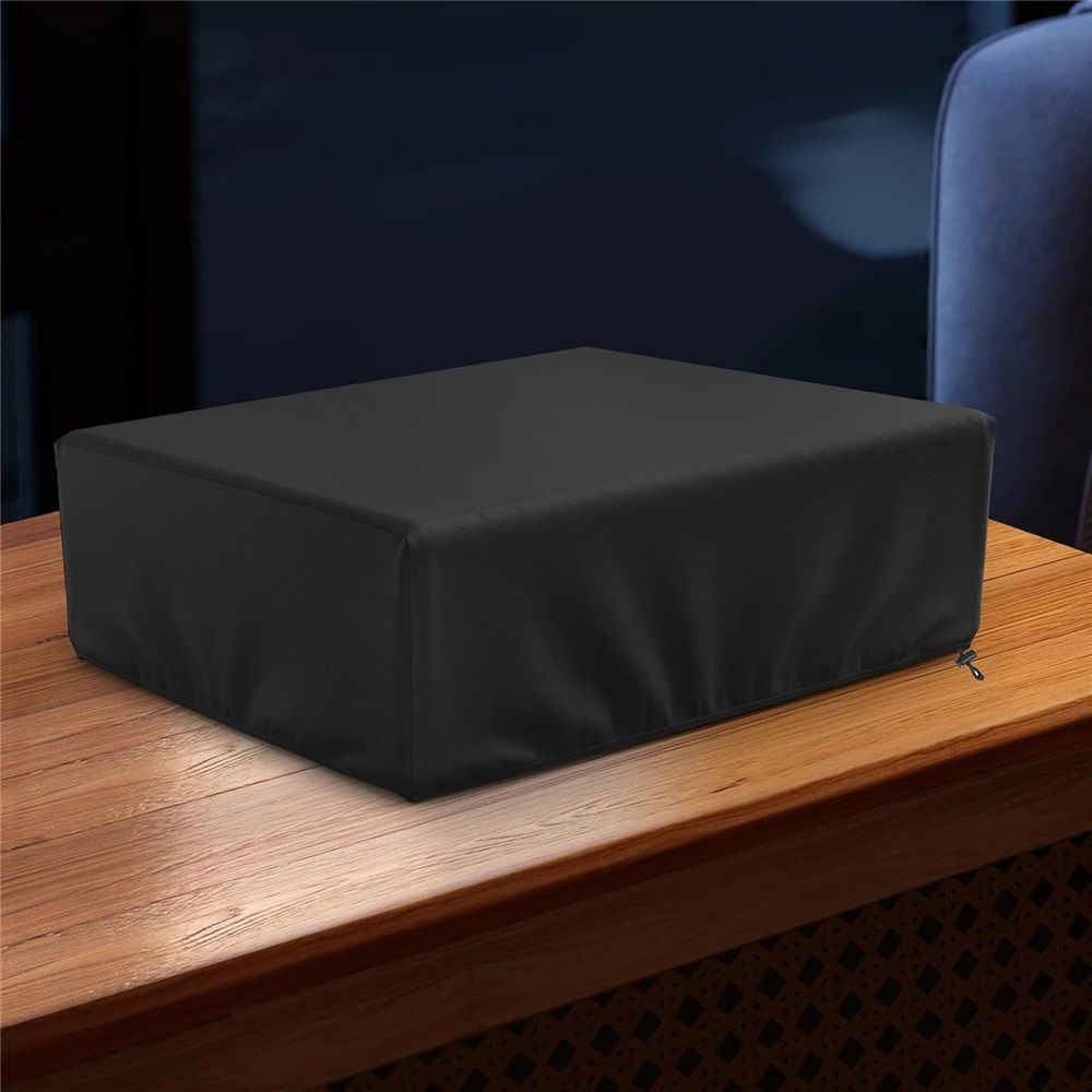 Record Player Turntable Cover Turntable Dust Cover Suitable for Universal Record Players 18"L x 15"W x 5.5"H Black