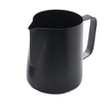 12 oz Milk Frothing Pitcher – Frother Cup with Drip Resistant Spout - Latte Art Pitcher for Cappuccino Espresso Barista, Home & Commercial Use（black）