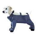 Waterproof Dog Boots Rain Boots with Suspender, Dogs Shoes Paw Protector for Small Medium Puppy, Anti-Slip Doggy Boot Belly Protector, Rain Booties Snow Booties (L)