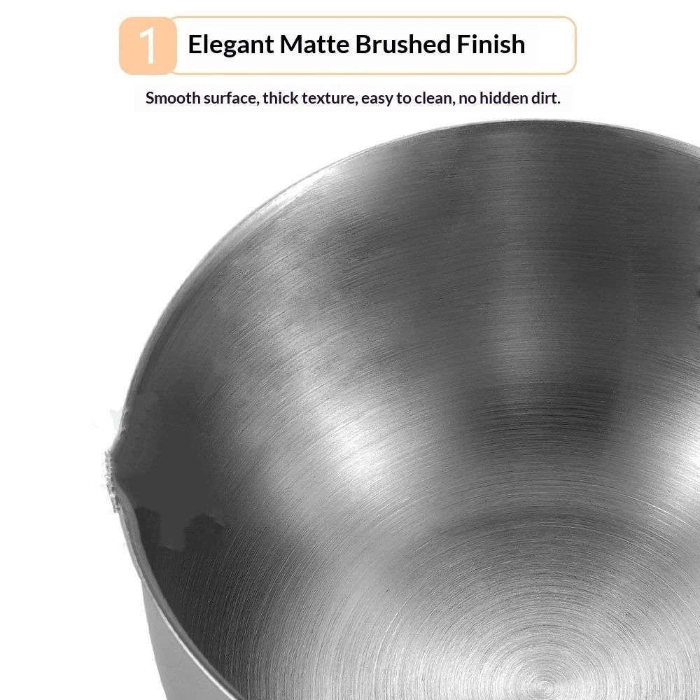 1PCS 2Cup (480ml, 16oz) Single Measuring Cup, Stainless Steel Measure Scoop, Metric and US Measurement, Dishwasher Safe
