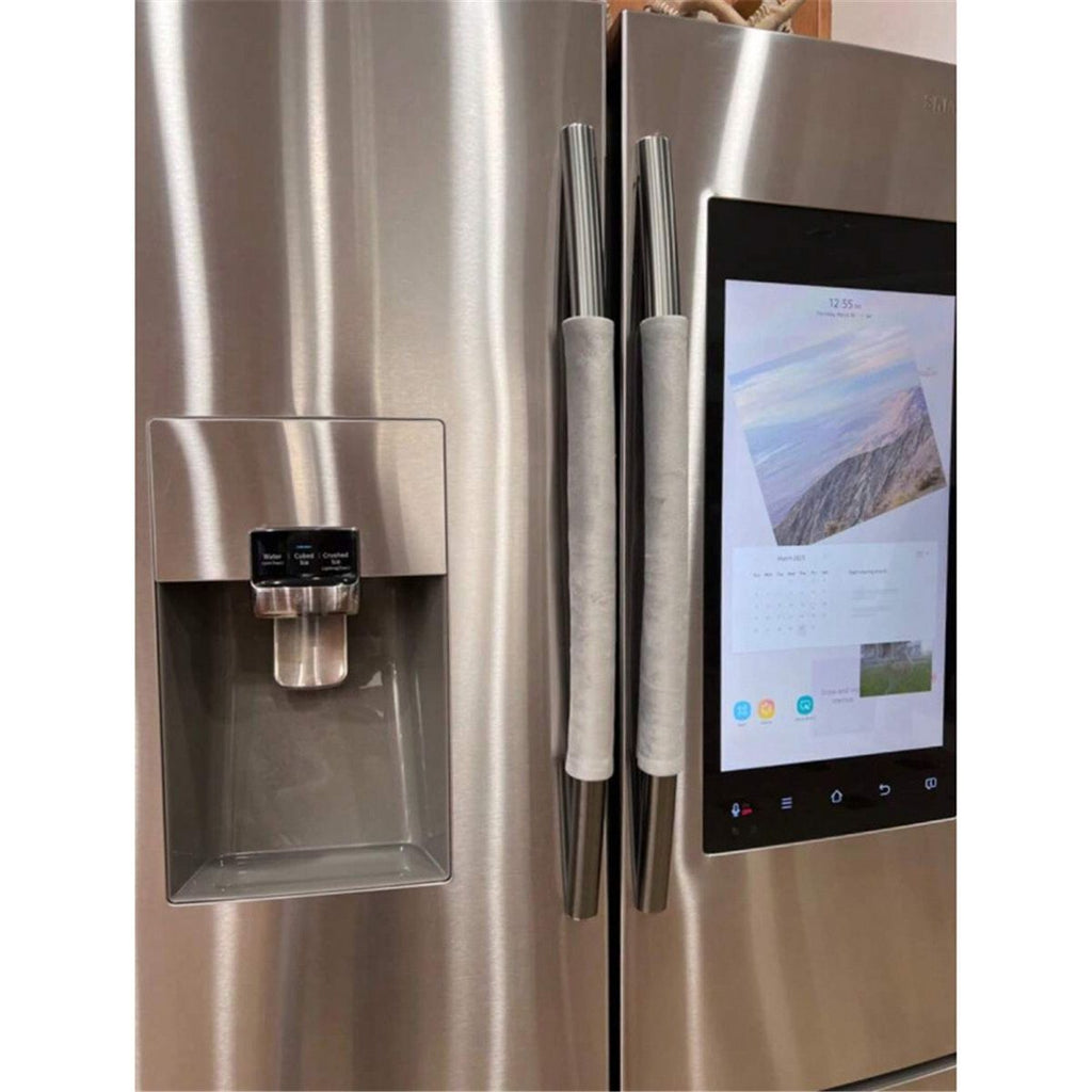 Refrigerator Door Handle Covers, Set of 4（2 pairs）, Non-Slip Fridge Handle Covers, Washable Appliance Handle Covers, Keep Your Kitchen Clean, Freezer Microwave Oven Dishwasher Handle Protector(Gray)