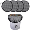 Mesh Cover for Rain Barrels,4 pcs Rain Barrels Screen Water Bucket Covers with Drawstring,Rain Barrel Net Cover to Keep Leaves and Debris Out Rain Collection（95cm）