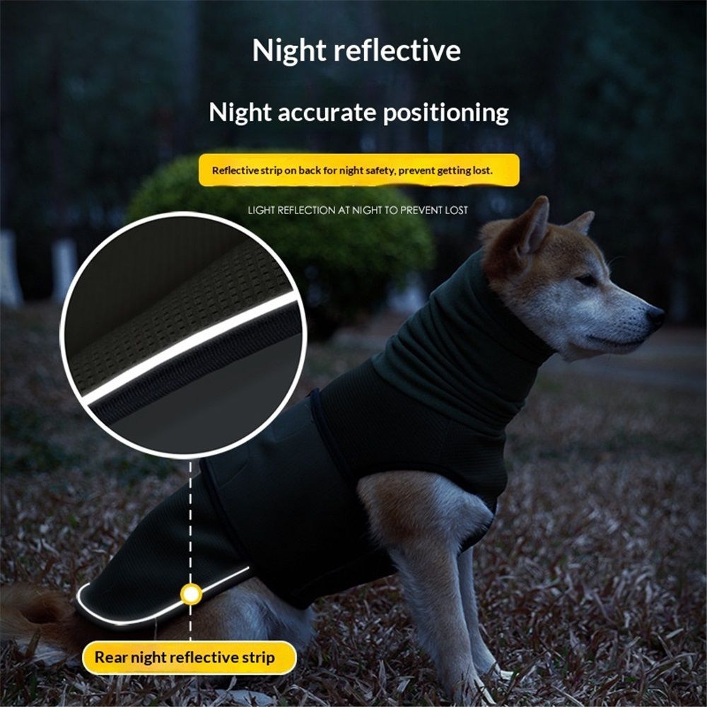 Dog Anxiety Jacket, Dog Shirt with Turtleneck, Breathable Calming Vest, Indoor and Outdoor Separated Pet Jacket (outdoor Green, Small)