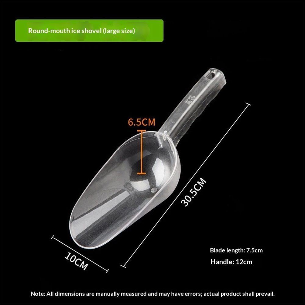 Ice Scoop,ice maker scoop,ice scoopers for ice bucket, plastic Utility Ice Scoop,Clear, Ergonomic Handle, Applicable to:Ice Maker,Ice Cream,Pets Food,Coffee Beans（big）