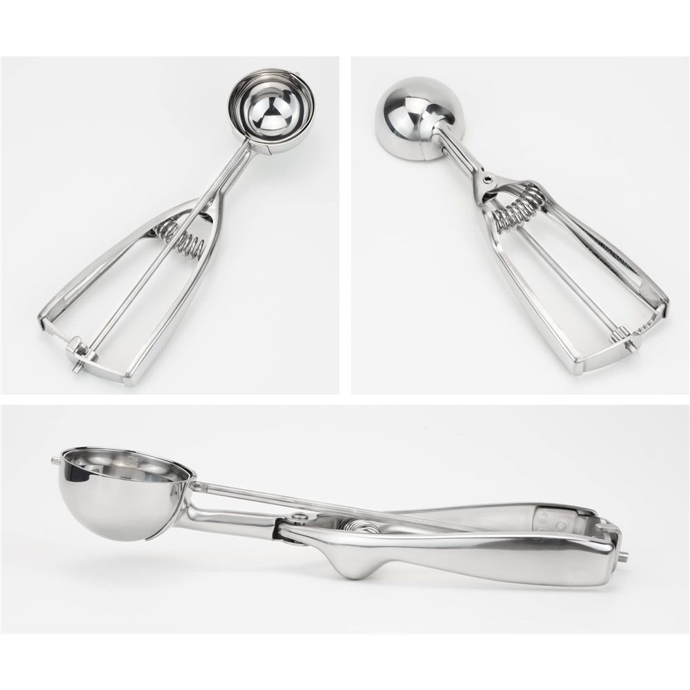 Stainless Steel Scoop, 50MM Diameter , Silver, Cupcake Muffin Batter Dispenser, Ice Cream Cupcake Muffin Scoop