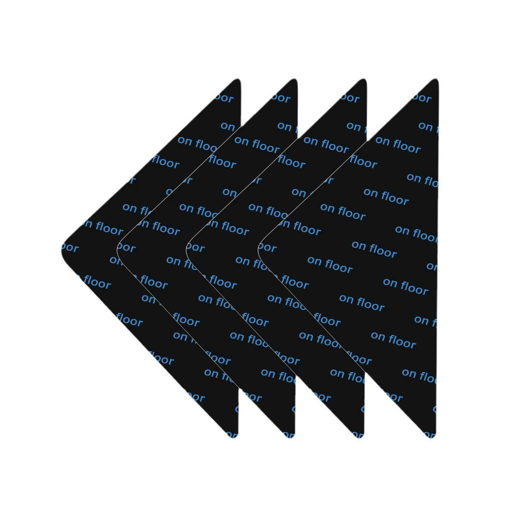 16x Rug Tape Non Slip Gripper Reusable Carpet Pads Hardwood Tiles Black