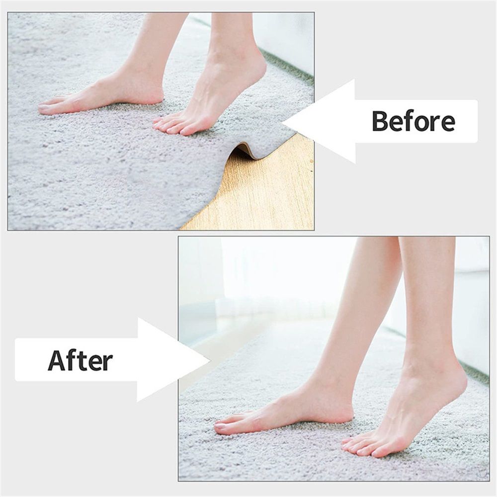 16x Rug Tape Non Slip Gripper Reusable Carpet Pads Hardwood Tiles Black