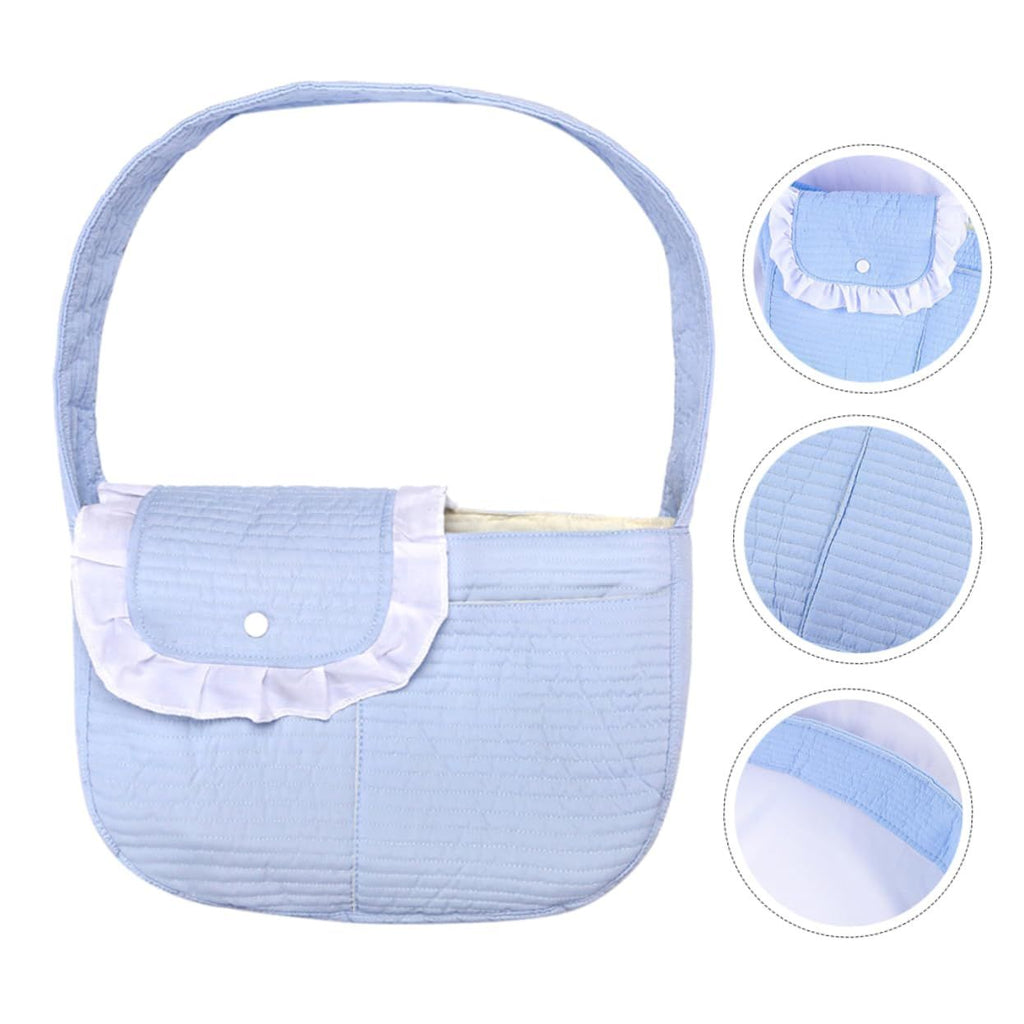 Small Dog Carrier Sling Dog Sling Carrier for Small Dogs Puppies Cats, Big Pouch Safety Leash Pet Sling Carrier for Walking Outdoor Travel (blue, S)