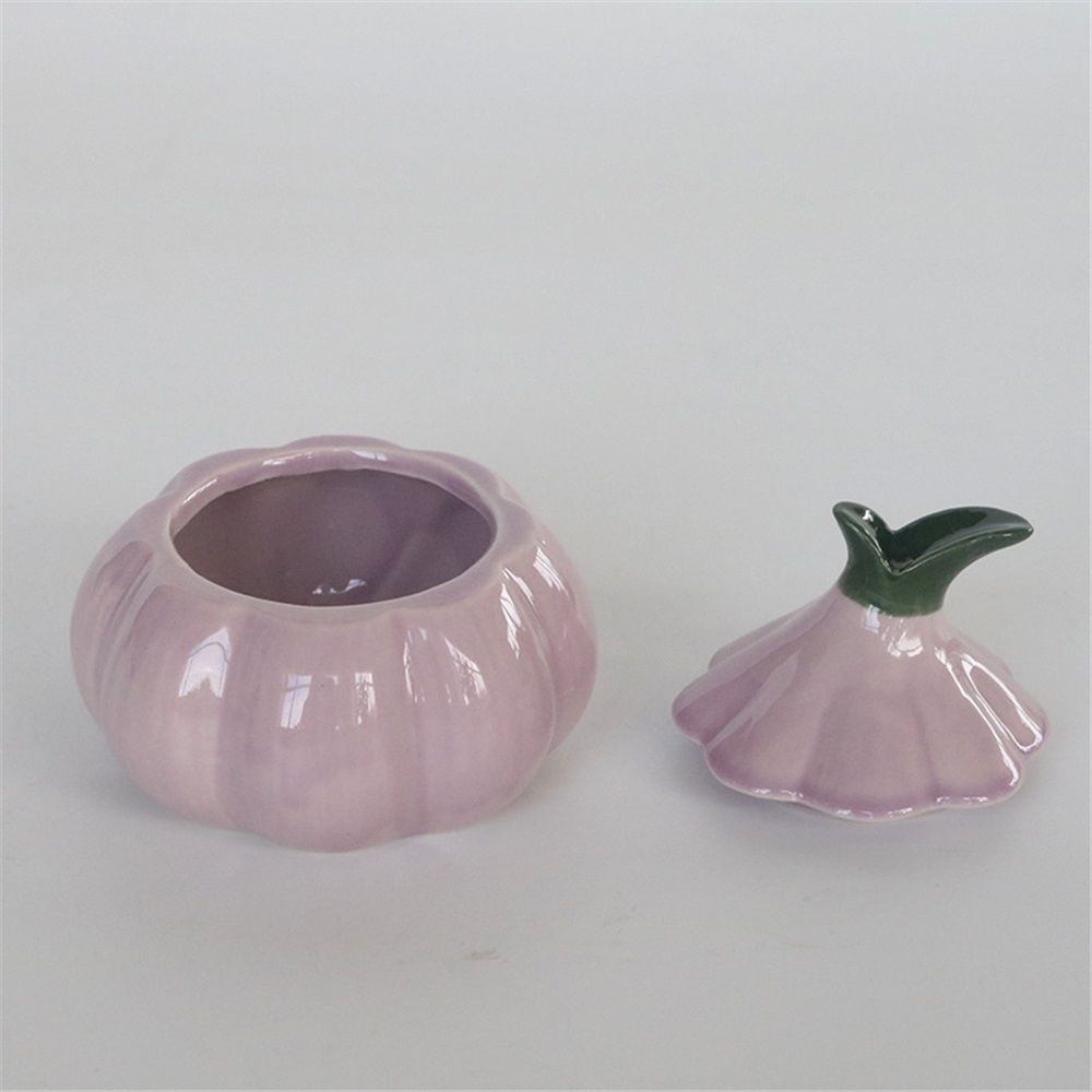 Garlic Keeper for Counter, with Lid GarlicSaver,Garlic Holder Storage Container toKeep,Sugar Salt Pot Seasoning Canister (purple)