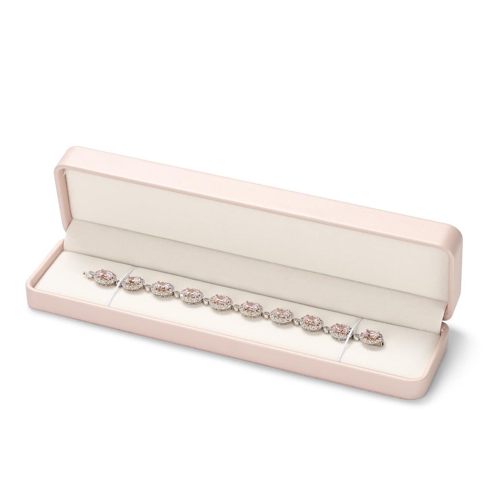 Pink PU Leather Jewelry Gift Box for Necklace Long Chain Jewelry Necklace Long Chain Gift Box, for Wedding, Engagement (only box)