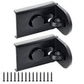 2 pack Sliding Door Lock, 90 Degree Door Hasp Latch Lock, Stainless Steel Security Right Angle Padlock with Screws for Push/Sliding/Barn Doors (black, small)