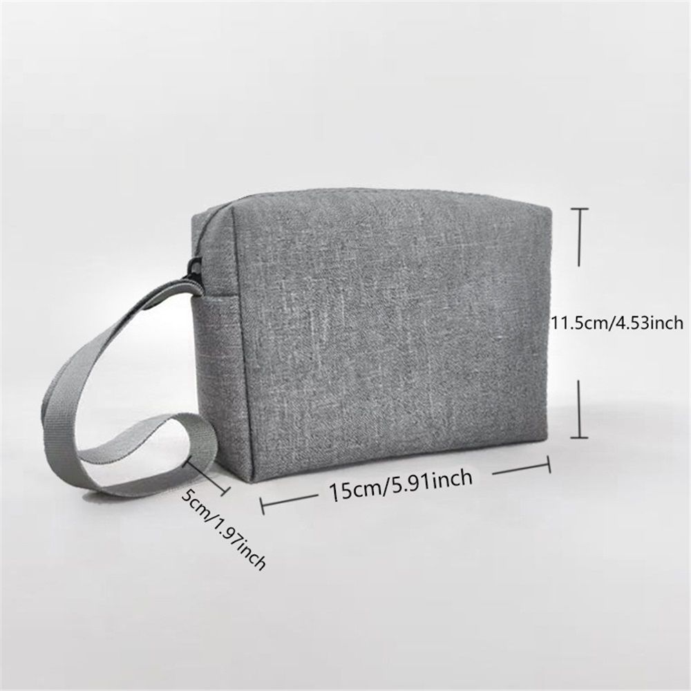 2 pack Small Makeup Bag, Cosmetic Toiletry Skin Care Make up Little Items Pouch for Purse, Zipper Mini Tech Charger Cable Electronic Organizer Case, Travel Accessories for Women Men Teen, Grey