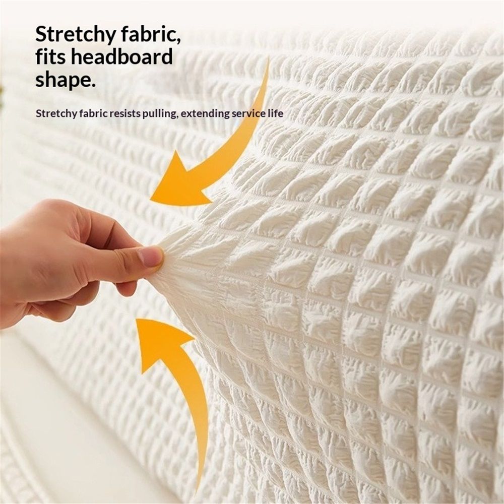 Bed Headboard Cover for Queen, Stretch Bed Head Board Slipcover Covers, Dustproof Protector Cover for Upholstered Headboard (White, for Queen Headboard (55"-67"))