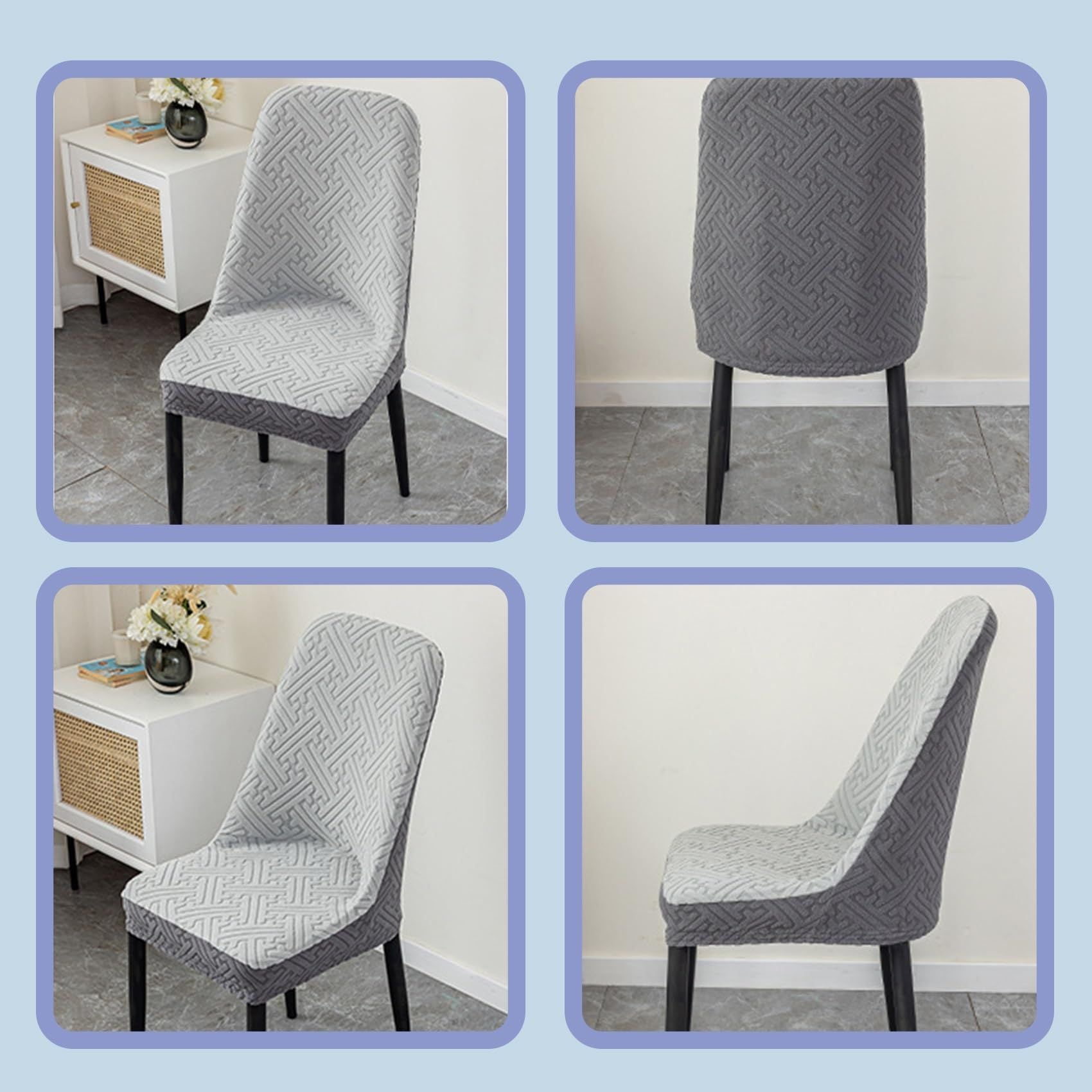 Stretch Dining Room Chair Covers Set of 4, Removable Washable Dining Chair Slipcovers for Dining Chairs, Dining Room, Hotel, Ceremony
