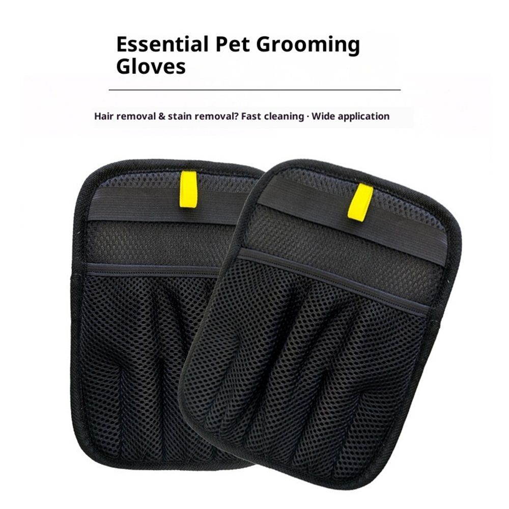 2 pack Pet Hair Remover Gloves, Electrostatic Gloves Pet Hair Glove Reusable Cat Grooming Hair Mitt Glove（a pair of）