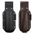 2 pack Beer Holster Classic - Leather, Beer Belt Climbing Beverage Holster Holder Portable（black + brown）