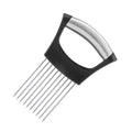 2 pack Onion Cut Tomato Slicer Lemon Handy Kitchen Slicing Tool With 10 Even Prongs For Onion Lemon Potato Tomato Slices And Can Be Used To Assist In Cutting Fish, Meat Or Loosen Meat (Black)
