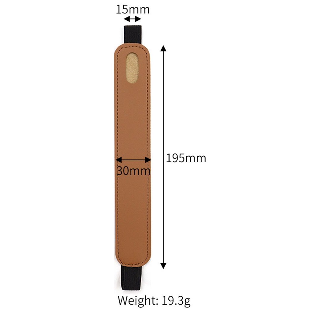 2 pack Pencil Holder Compatible with Pencil Sling Sleeve PU Leather Pouch Case Pocket Accessories Elastic Band Fit Notebook/Tablets - light brown（Excluding pencils）