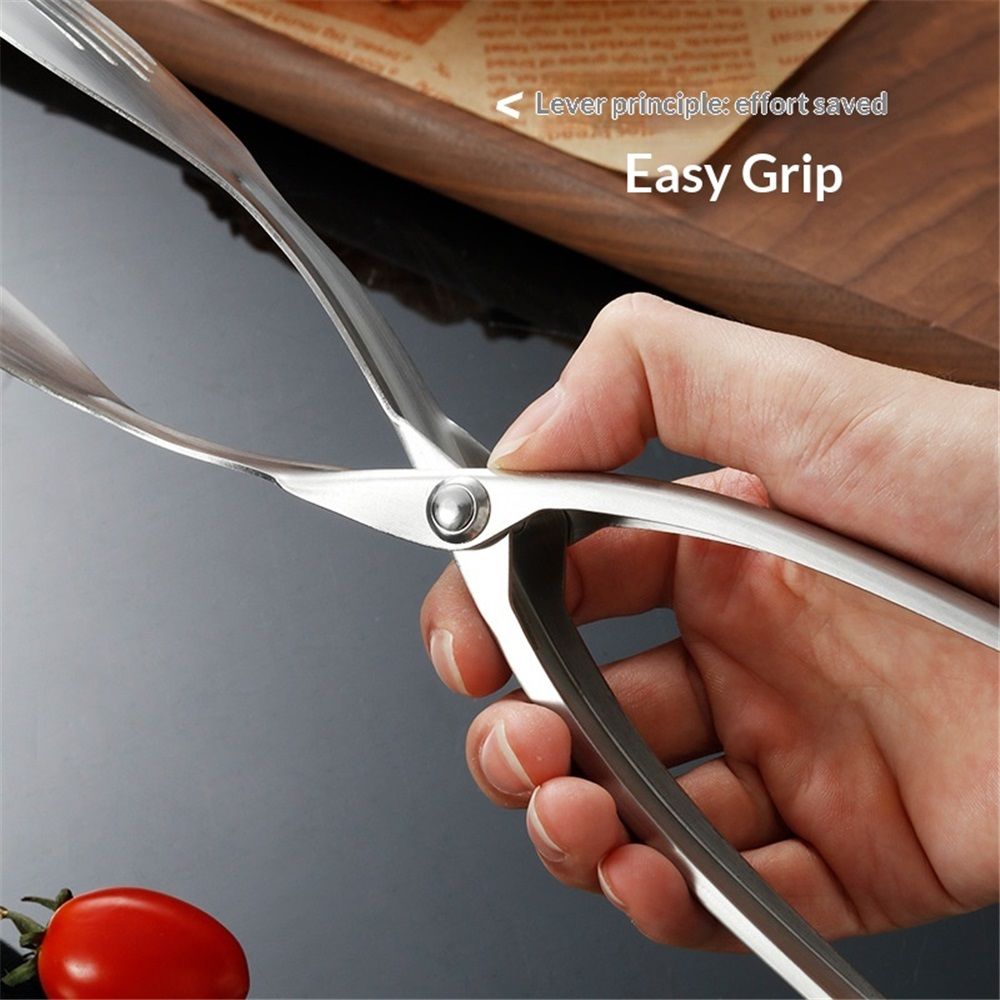 Kitchen stainless steel Tongs, Heat-Resistant Stainless Steel Cooking Tongs, Perfect for Food, Steak,Bread,Pizza,Salads and BBQ,Stable Clamping and Flipping Performance