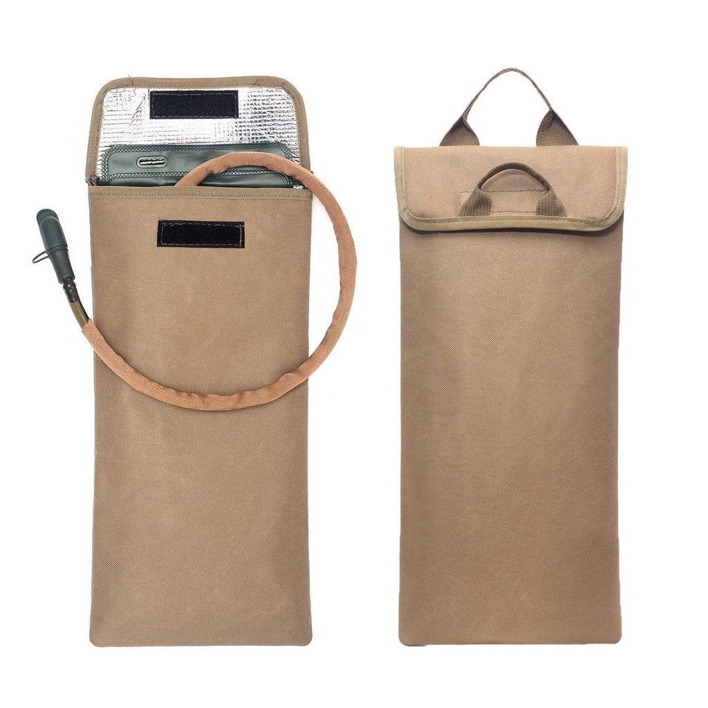 Water Bladder Insulator Bag, khaki polyester Hydration Insulation Sleeve Cover Cooler Accessories 3L Protective Bag Keep Cold（Excluding inner container）