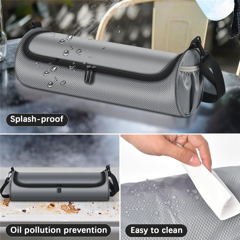 Food Warming Mat Bag, Universal Roll Up Hot Plates Heating Pad Storage Holder for itrusou, for Electric Warmer Tray, Ideal for Parties, Buffet, Travel-Case Only（only bag）