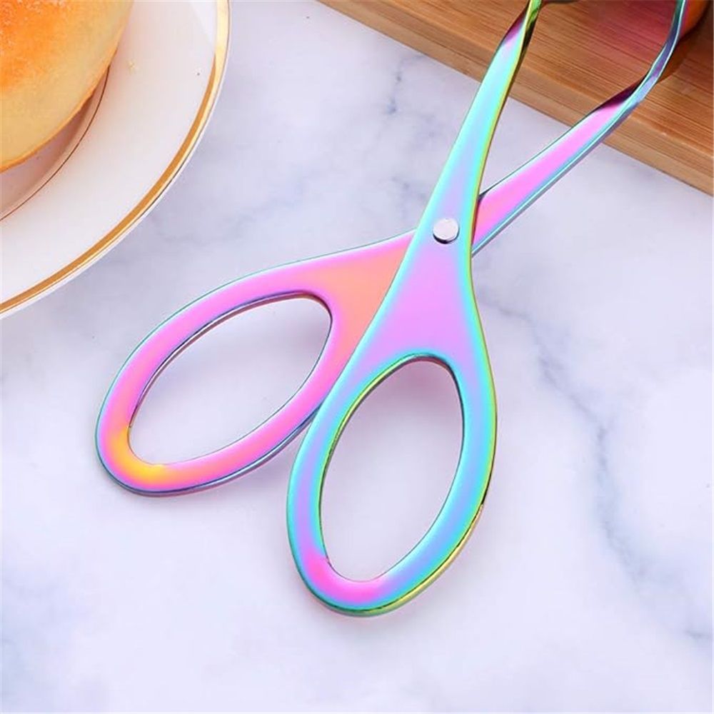 2 pack Bread Tongs, Stainless Steel Kitchen Serving Barbecue Tongs for BBQ Meat Appetizers Pastries Steak Cooking Tool