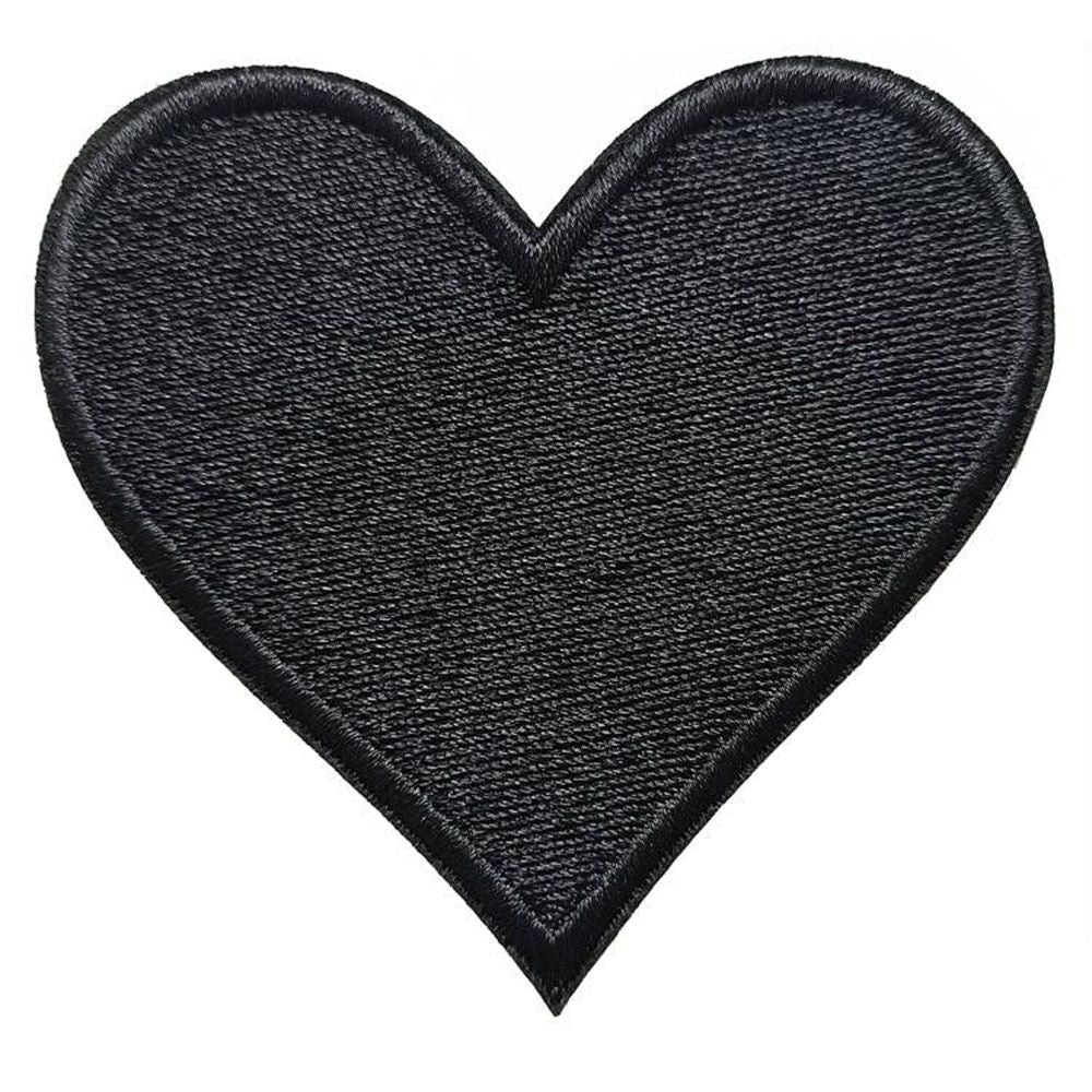 10 pcs Black Heart Embroidered Iron on Patches for Clothing Jackets Backpacks 2.36x2.5 inch, for Clothing, Uniform, Hats, Backpacks, Jackets, Pants, & Accessories