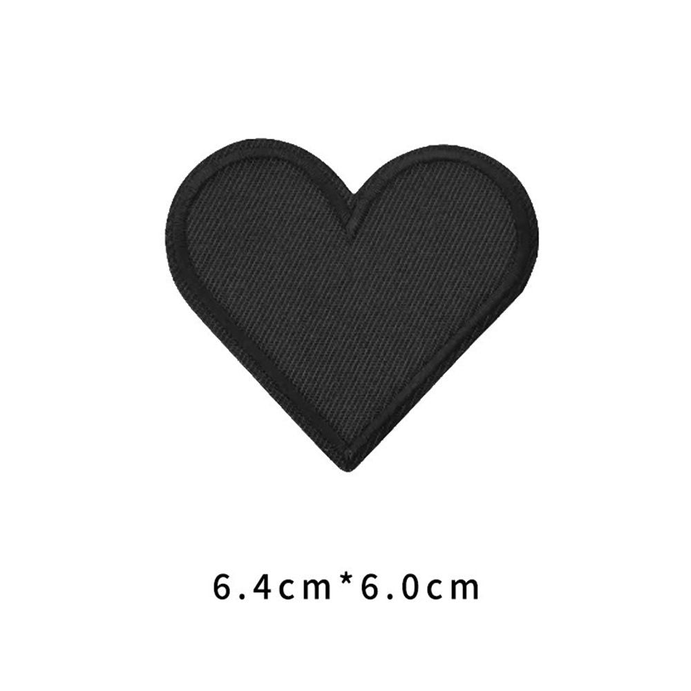 10 pcs Black Heart Embroidered Iron on Patches for Clothing Jackets Backpacks 2.36x2.5 inch, for Clothing, Uniform, Hats, Backpacks, Jackets, Pants, & Accessories