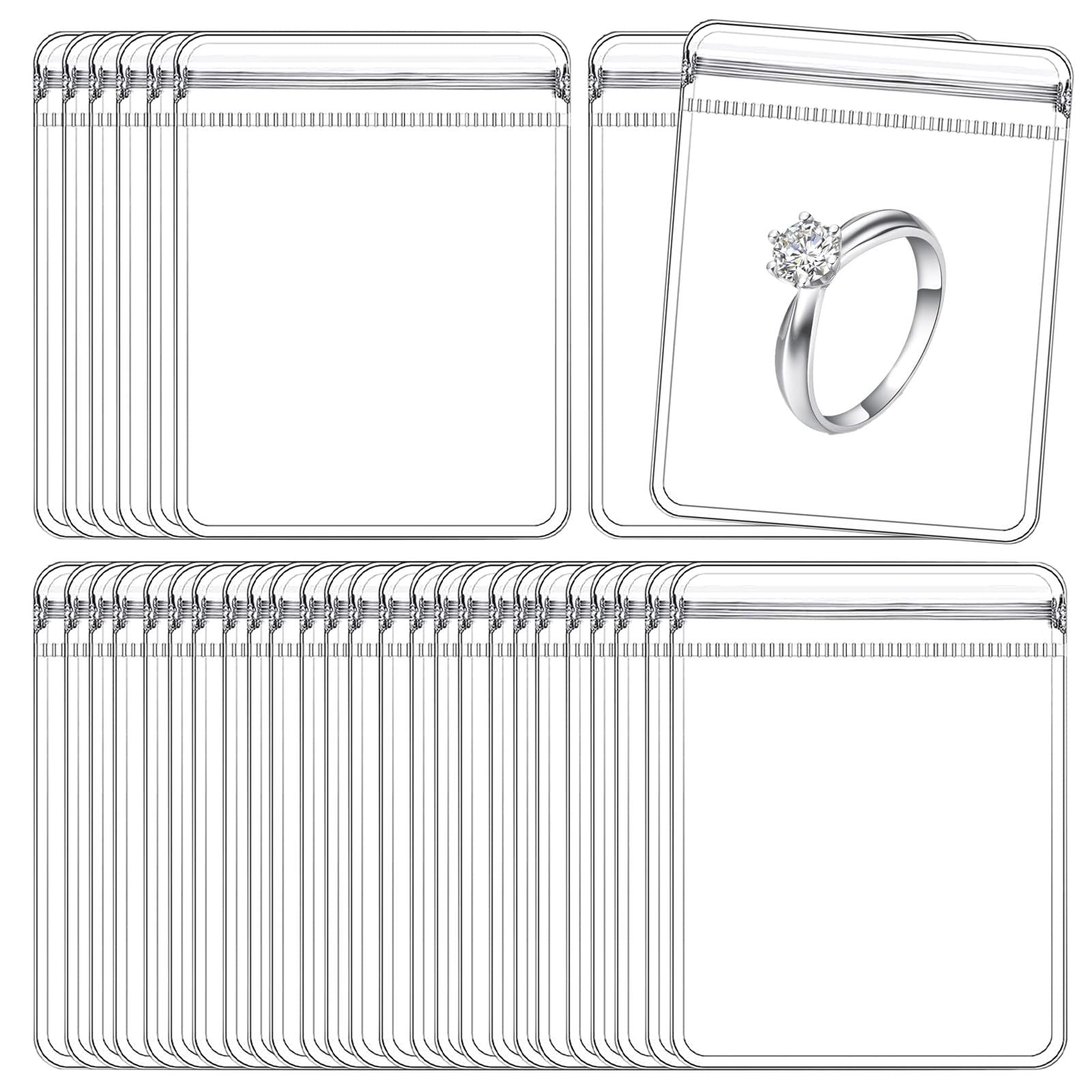 100 pack PVC Anti Tarnish Jewelry Bags,Jewelry Bags Clear Plastic. Jewelry Pouch for Jewelry Rings and Earrings (4.72 * 4.72in)（only bags）