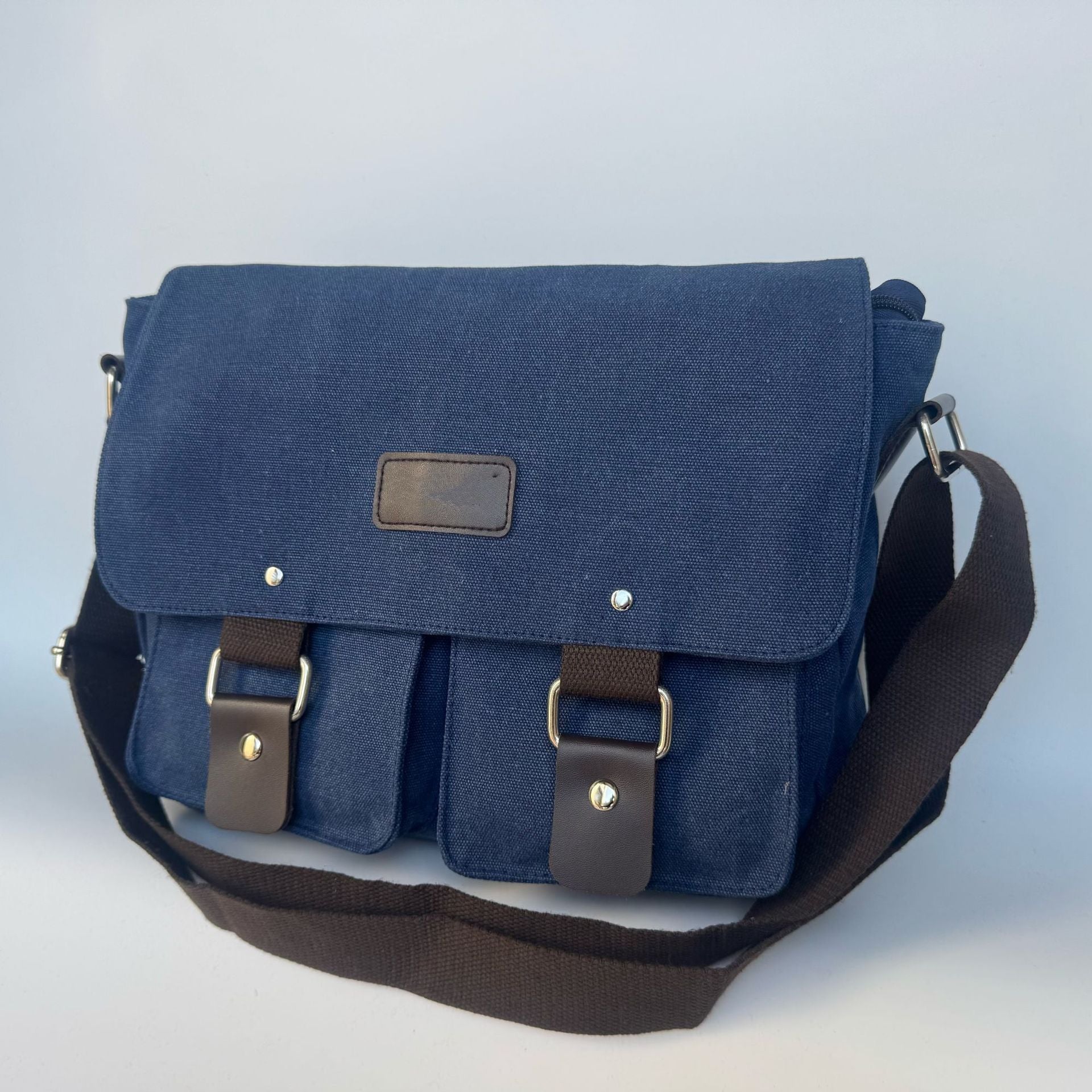 Messenger Bag for Men, Canvas Satchel Shoulder Bag Vintage Crossbody Laptop Bag, Travel Crossbody Purse Briefcase Business Bag for Laptop