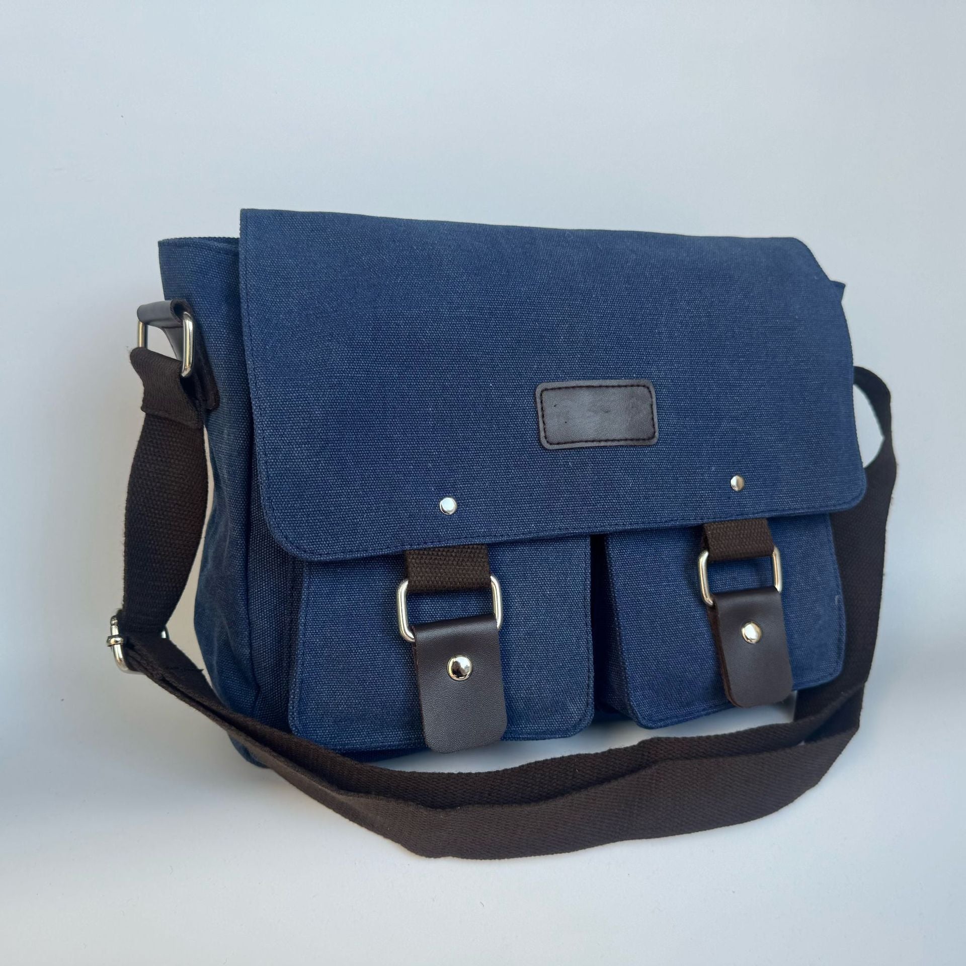 Messenger Bag for Men, Canvas Satchel Shoulder Bag Vintage Crossbody Laptop Bag, Travel Crossbody Purse Briefcase Business Bag for Laptop