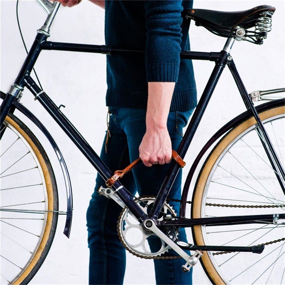 Leather Bike Handle Strap Bicycle Frame Carrying lifter,  Mountain Bike Frame Handle Carrying Lifter Bike Rack Strap for Road Mountain Bike, Portable and Labor-Saving