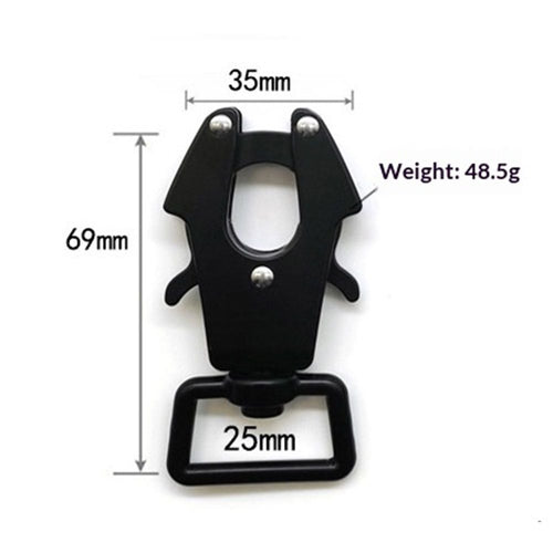 3 Pcs Frog Clip, Heavy-Duty Dog Leash Clasp, Quick Release/Locking Tactical Frog Clip, Replacement Clasp for Dog Leash, 360 Degree Swivel Buckle (Small (Square))