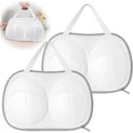 3Pcs Bra Wash Bags for Laundry Lingerie Brassiere Bag bra washing protector holder for Washing Machine (gray, A to C Cups)