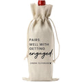 2 pack Engagement Wine Bag|Gift for Couples|Bride Gift|Wine Bag for Getting Married,Pairs Well with Getting Engaged Wine Bottle Bag（Only bags）