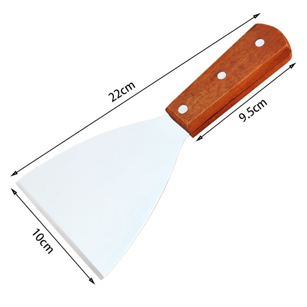 Grill Scraper, Griddle Scraper, Teppanyaki, Angle-Slanted Blade, Stainless Steel, Commercial Grade（big）