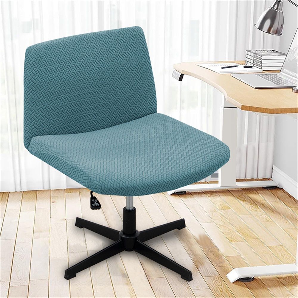 Vanity Chair Cover Cross Chair Cover Waterproof and Elastic Armless Chair Slipcover Armless Chair Covers Office Chair Covers (only The Cover,No Chair)