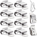 Package of 100 Stainless Steel Cable Clips, for PV Wiring Boat Cable Boat Trailer, 0.2 Inch to 0.3 Inch in Rope Capacity Silver