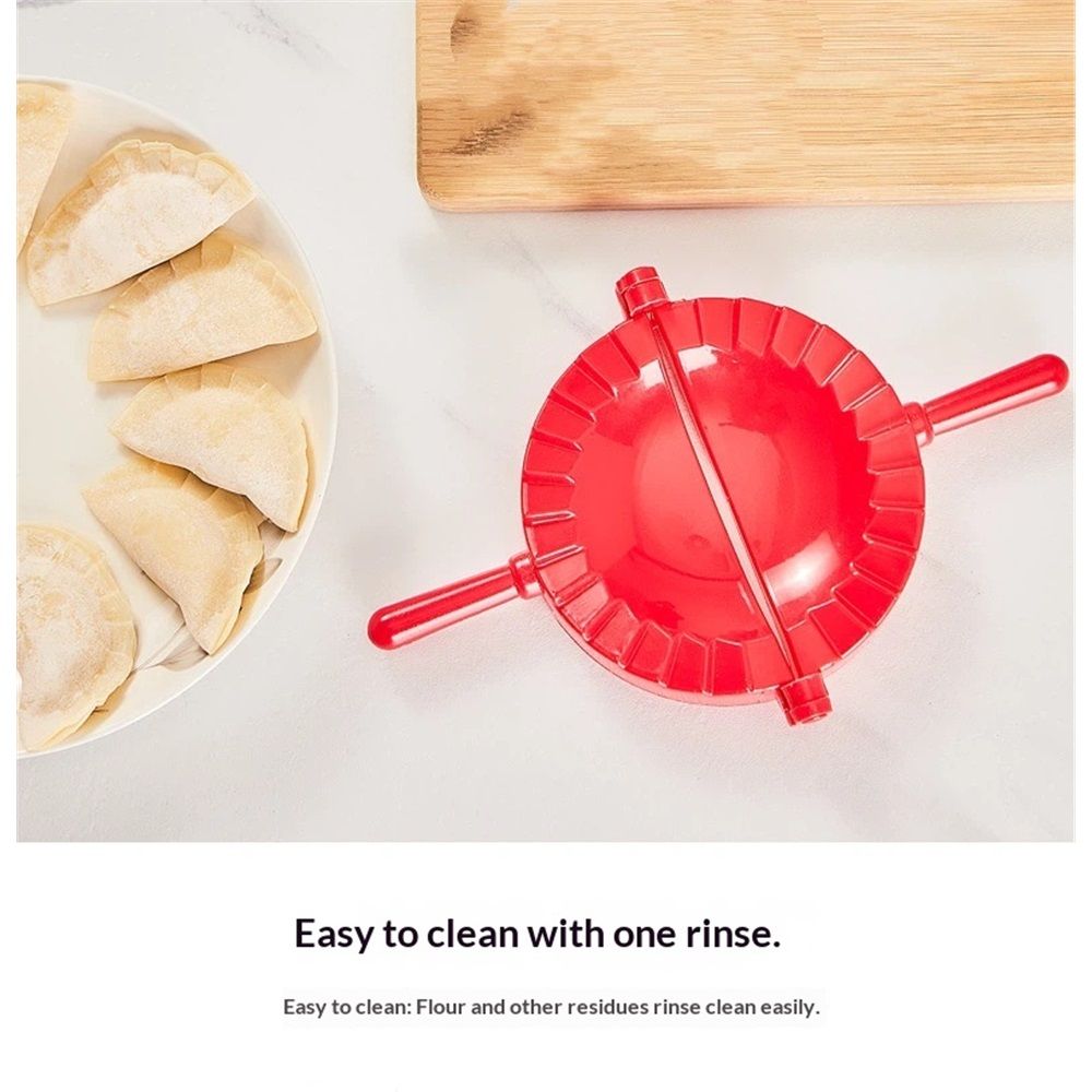 3 pack 5.7 Inch - Mold Ravioli Dumpling Wrap, Tortilla Folder, Wonton Dough Press 2-in-1 Cutter Sealer, Hand Pot Pie Maker Wraper（red）