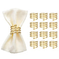 Satin Cloth Napkins and Napkin Rings Set of 12, Smooth Fabric Table Napkins and Napkin Holder for Wedding, Birthday Dinner Party, Family Gatherings, Table Decor (gold)