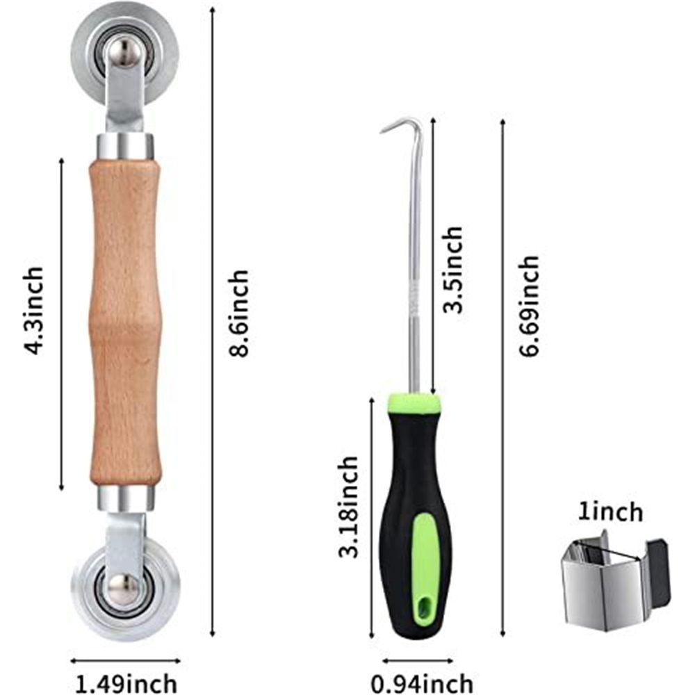 2 Set Screen Roller Spline Tool with Bearing Window Mesh Repair Install