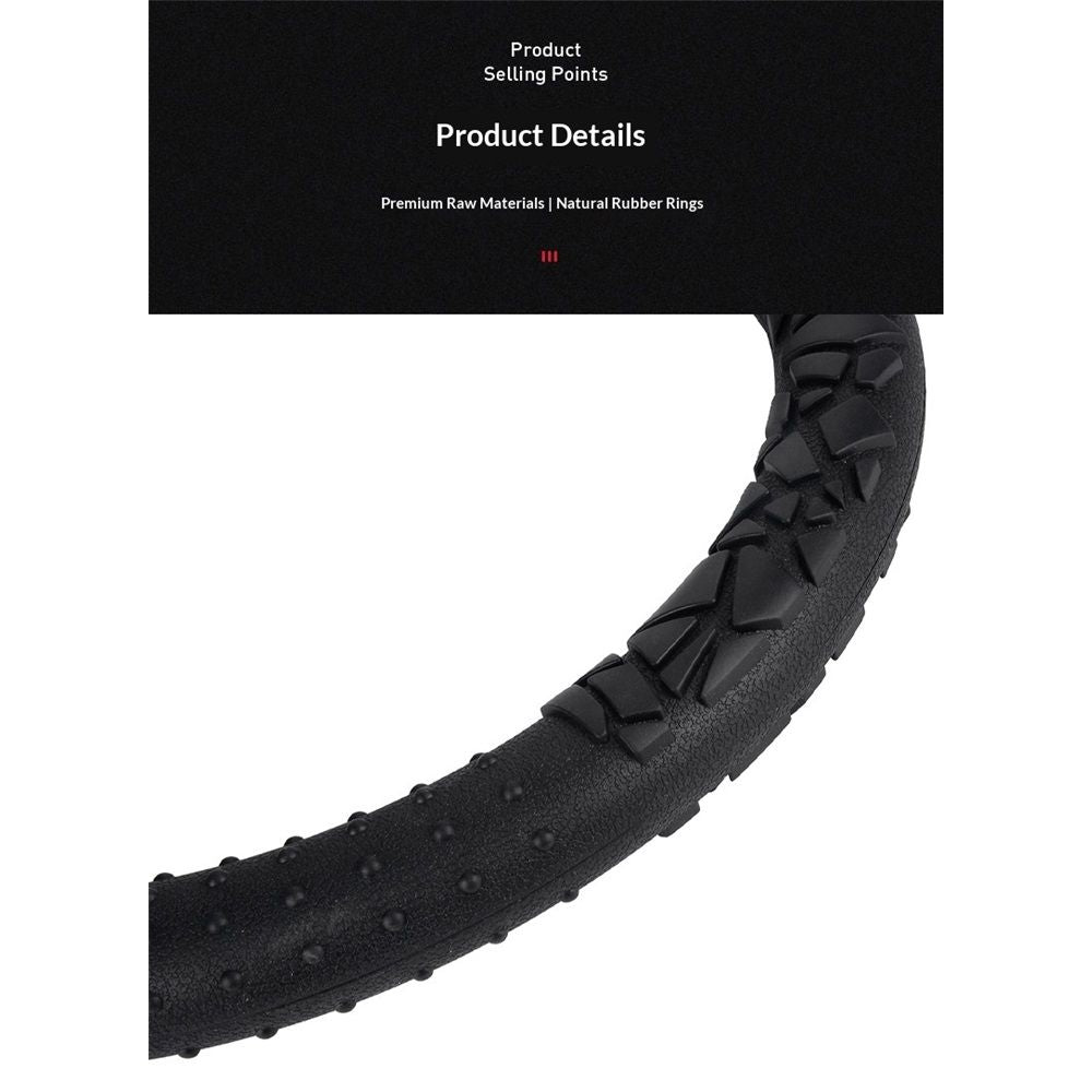 2x Car Steering Wheel Cover Non Slip Silicone Universal Fit Black
