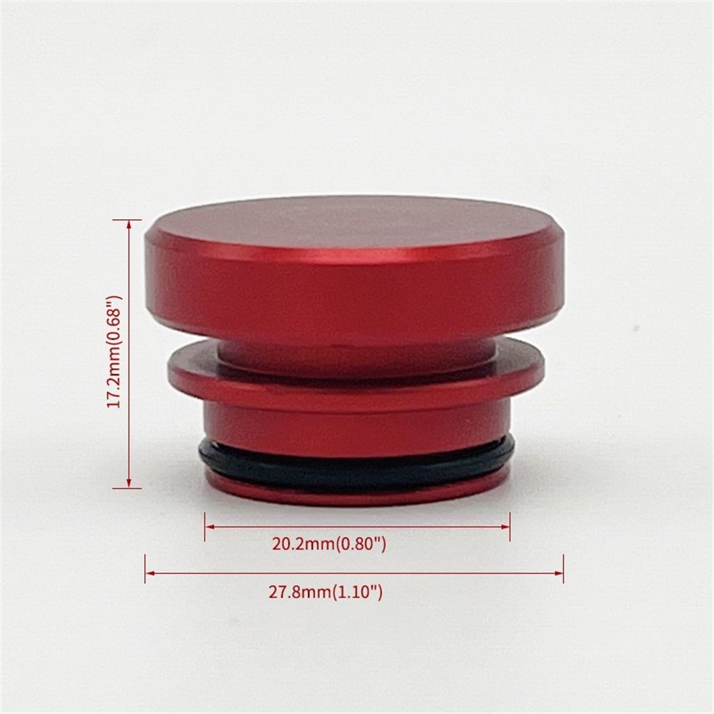 4 Pack Billet aluminum alloy Car Cigarette Lighter Plug Replacement, Eject Button FIRE Missile Button Universal Push Button Fits Most Automotive Vehicles (Red)
