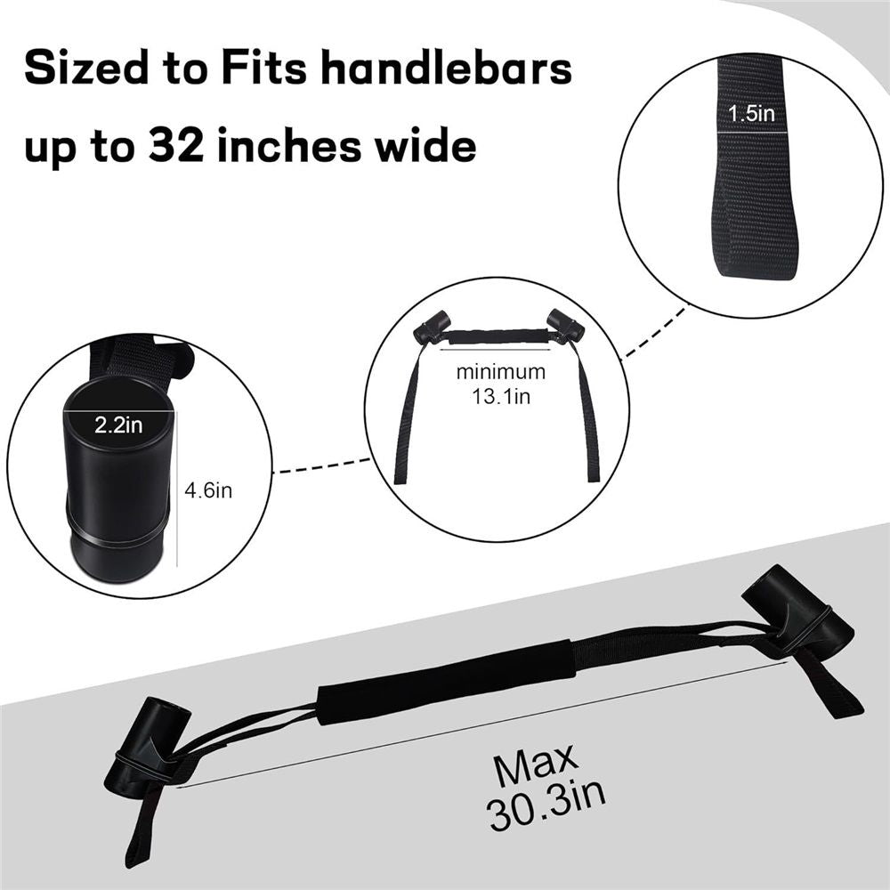 Handlebars Straps for 32" Handlebars, Compatible with Black Bar-Harness Easily Adjustable to Maintain Vehicle Stability and Safety During Transportation