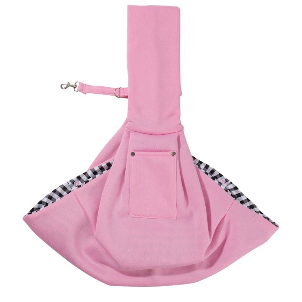 Small Dog Sling Carrier - Zipper Pocket & Adjustable Strap - Suitable for Everyday Travel Small Dogs and Cats (pink)