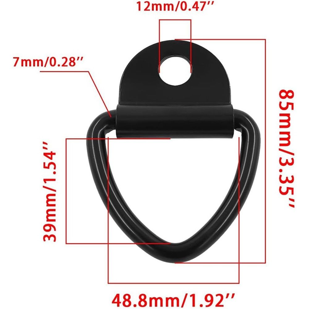 10 Pack Heavy Duty Steel V-Ring Bolt On Tie Down Anchors - Ideal for Trucks, Pickups, Trailers, Warehouses & Boats | Cargo Securement Rings(Excluding screws)